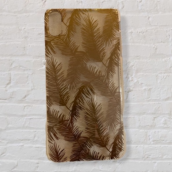 NWT Gold Leaf Print Clear Background iPhone X XS - Picture 1 of 8